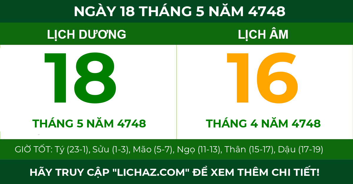lịch âm ngày 18 tháng 5 năm 4748