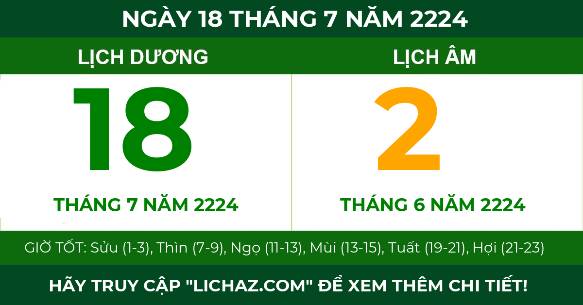 lịch âm ngày 18 tháng 7 năm 2224