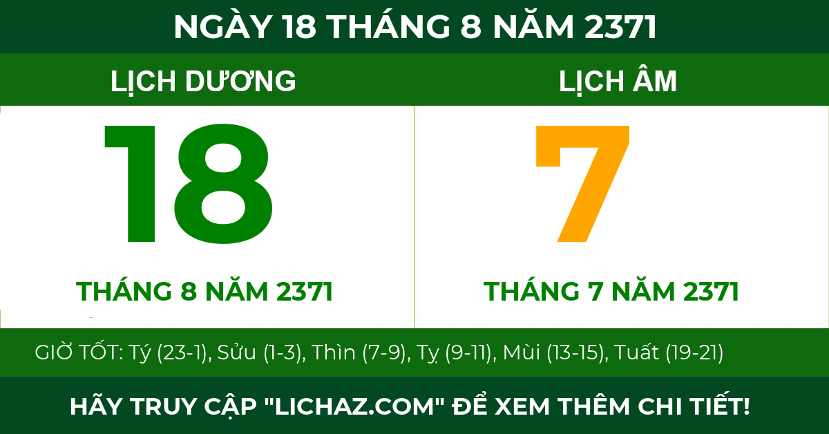 lịch âm ngày 18 tháng 8 năm 2371