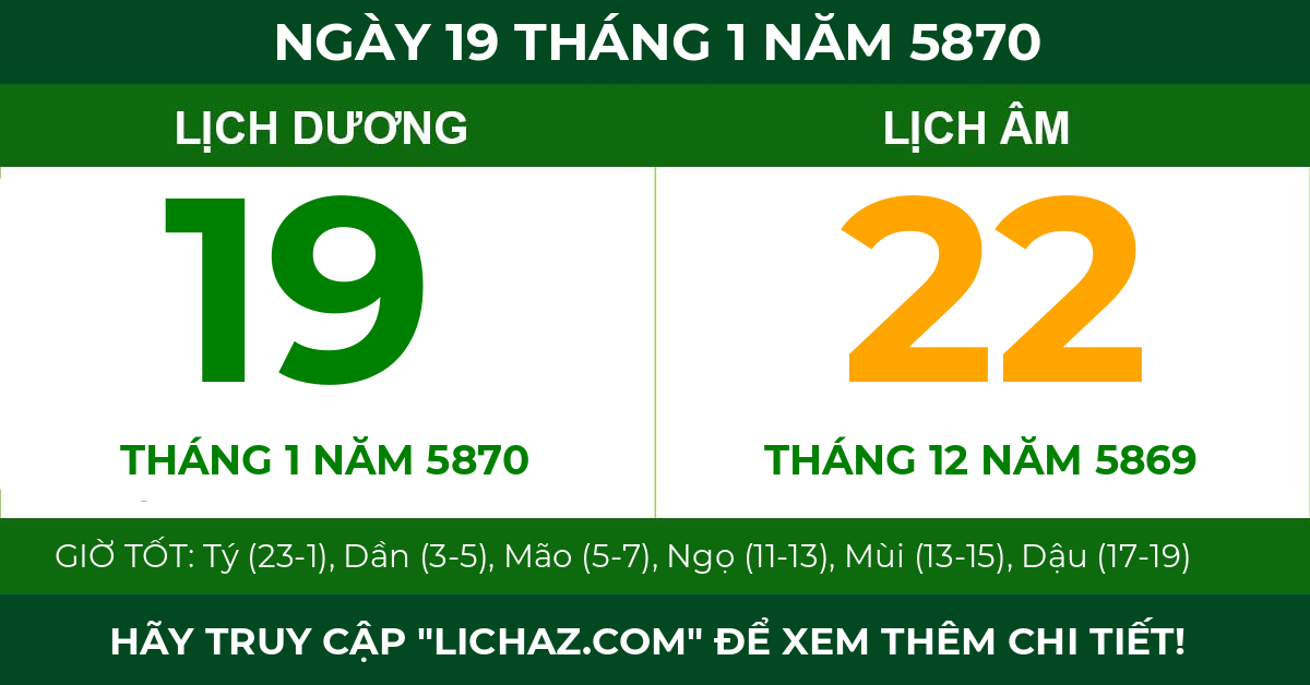 lịch âm ngày 19 tháng 1 năm 5870
