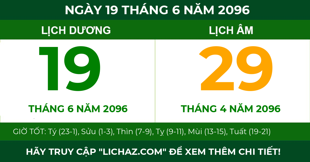 lịch âm ngày 19 tháng 6 năm 2096