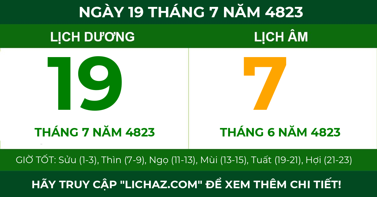 lịch âm ngày 19 tháng 7 năm 4823