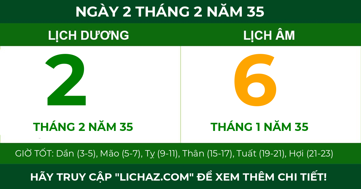 lịch âm ngày 2 tháng 2 năm 35
