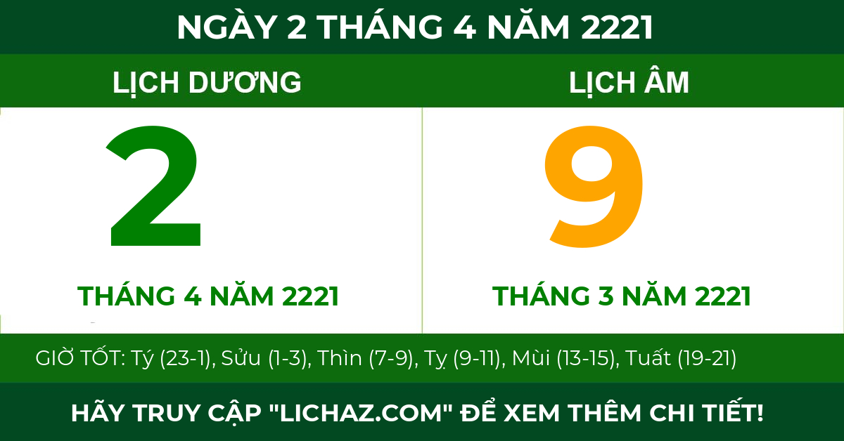 lịch âm ngày 2 tháng 4 năm 2221