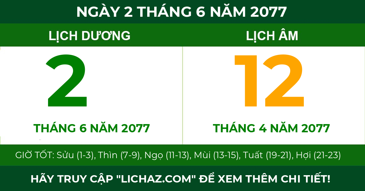 lịch âm ngày 2 tháng 6 năm 2077