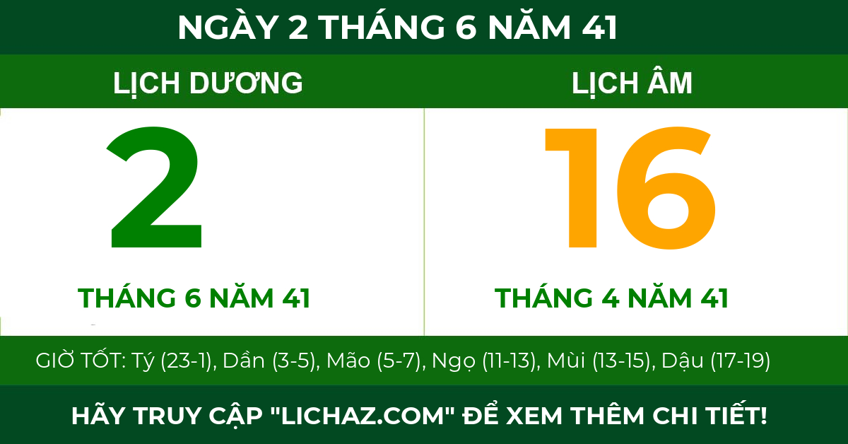 lịch âm ngày 2 tháng 6 năm 41