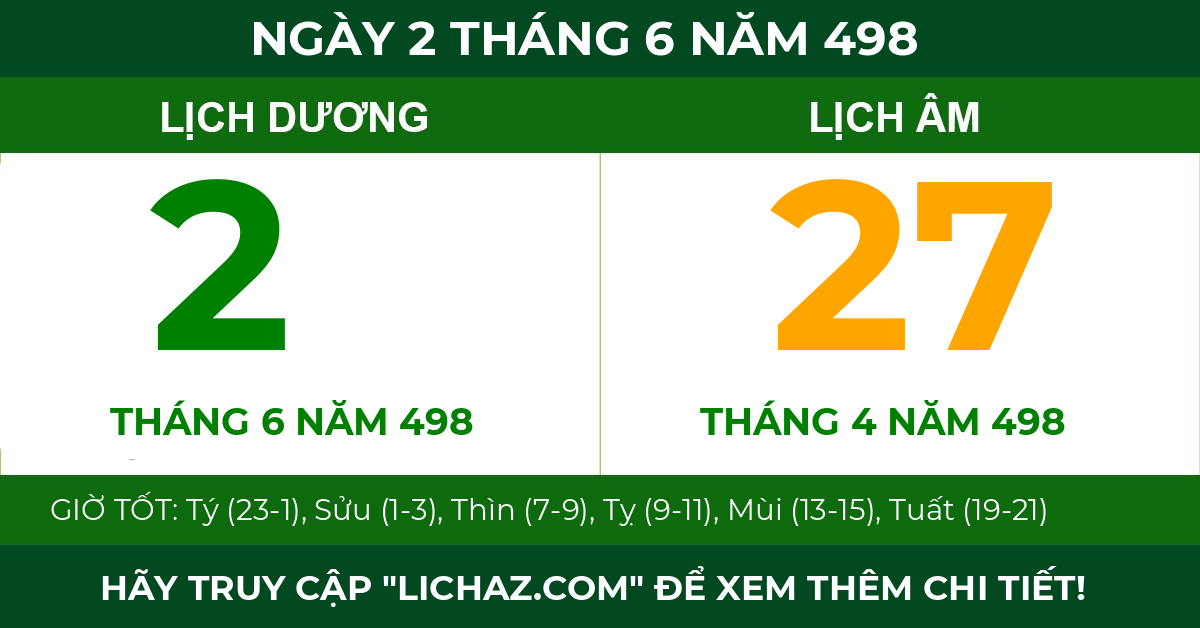 lịch âm ngày 2 tháng 6 năm 498
