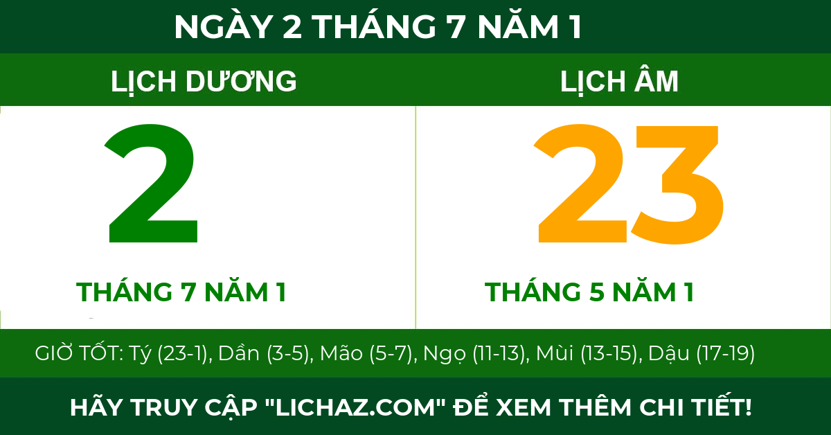 lịch âm ngày 2 tháng 7 năm 1
