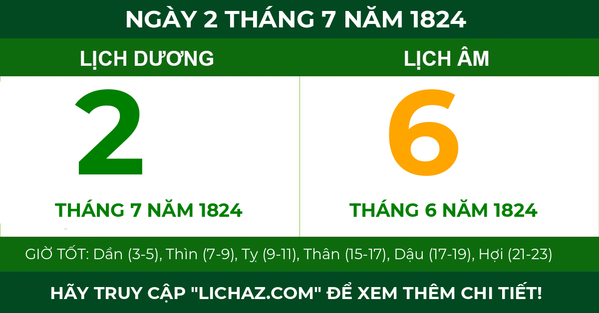 lịch âm ngày 2 tháng 7 năm 1824