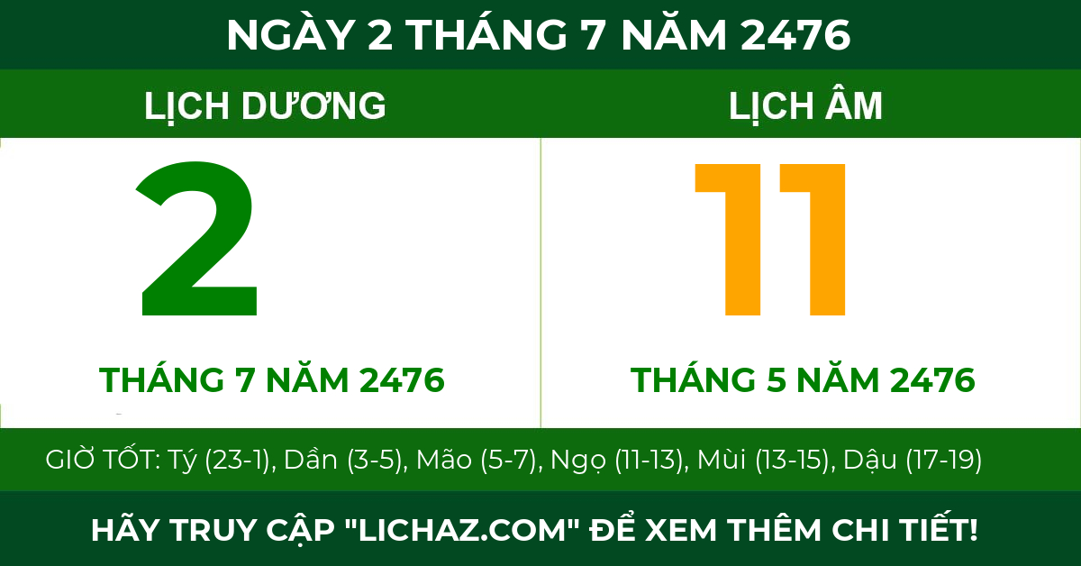 lịch âm ngày 2 tháng 7 năm 2476