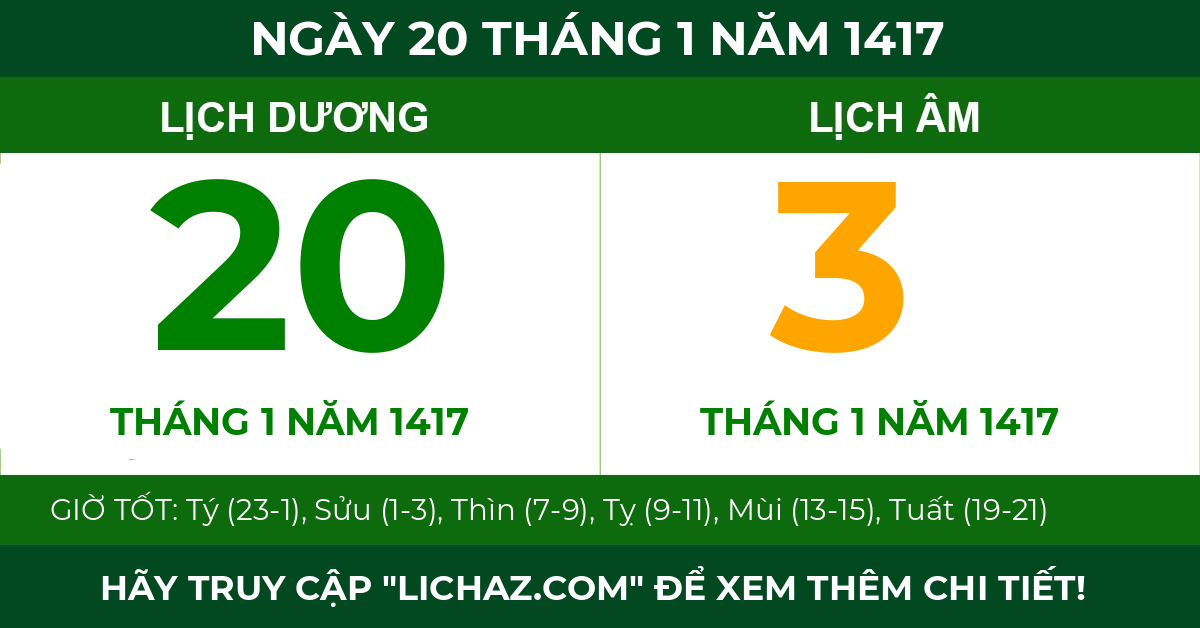 lịch âm ngày 20 tháng 1 năm 1417