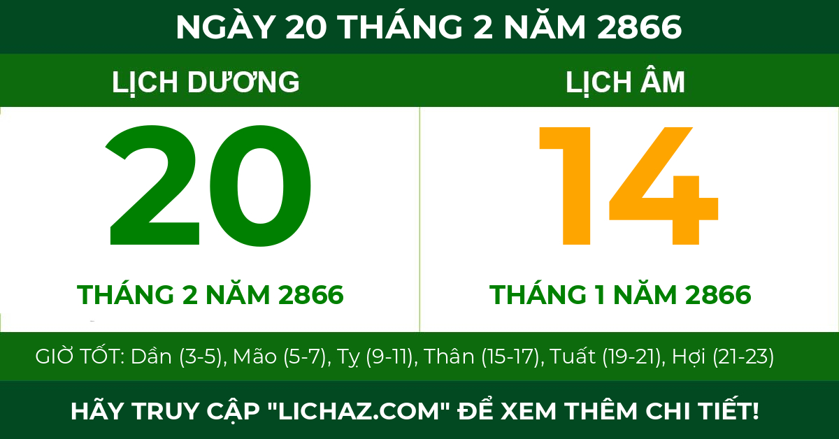 lịch âm ngày 20 tháng 2 năm 2866
