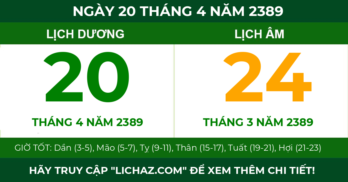 lịch âm ngày 20 tháng 4 năm 2389