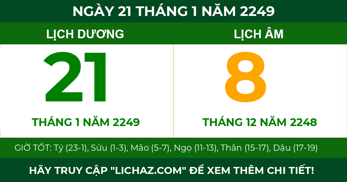 lịch âm ngày 21 tháng 1 năm 2249