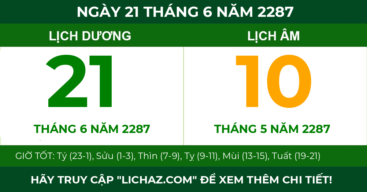 lịch âm ngày 21 tháng 6 năm 2287