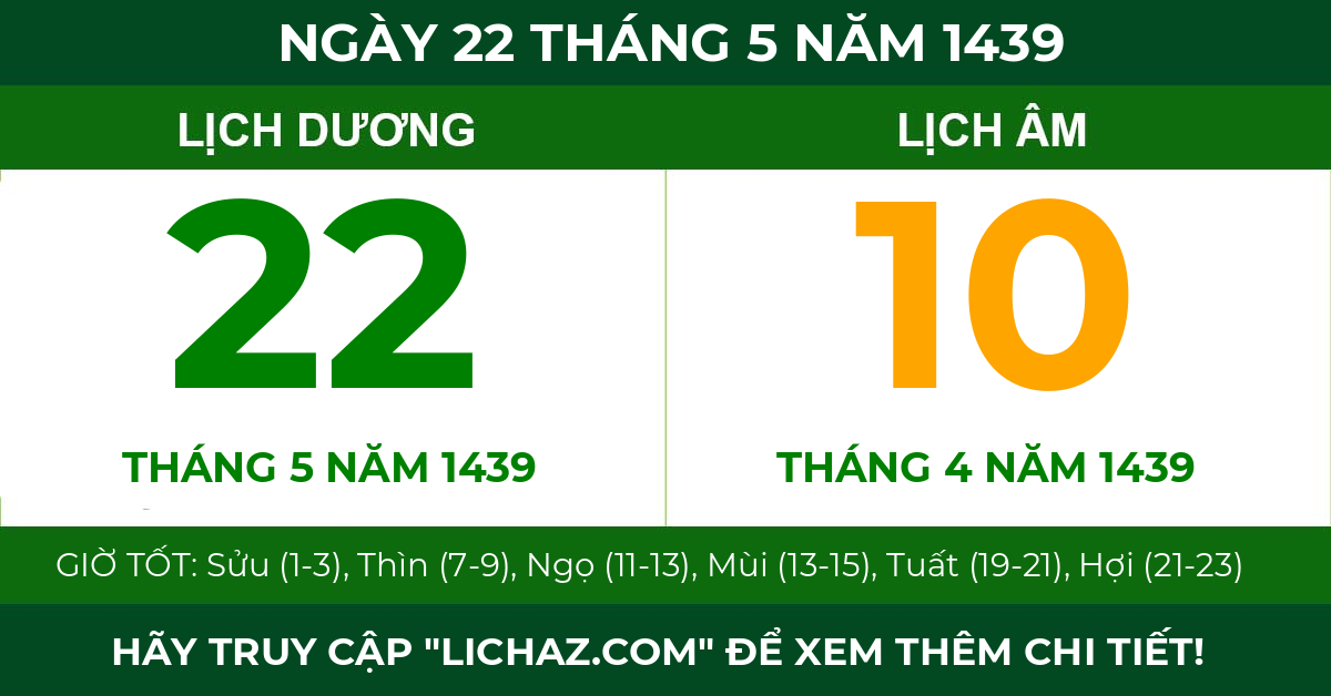 lịch âm ngày 22 tháng 5 năm 1439
