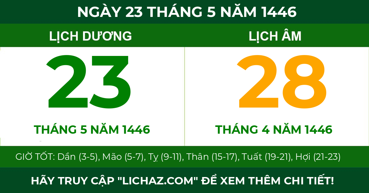 lịch âm ngày 23 tháng 5 năm 1446