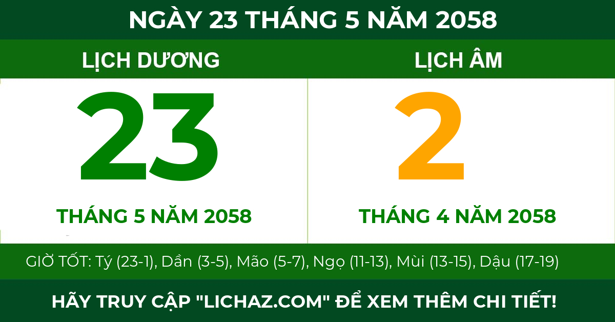lịch âm ngày 23 tháng 5 năm 2058