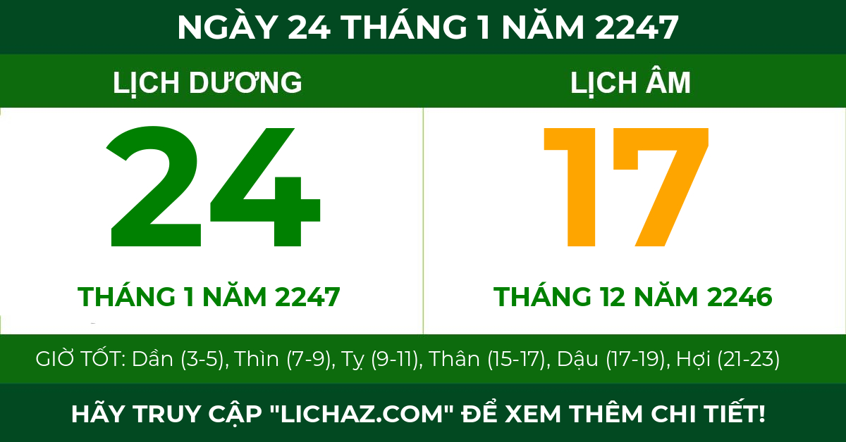 lịch âm ngày 24 tháng 1 năm 2247
