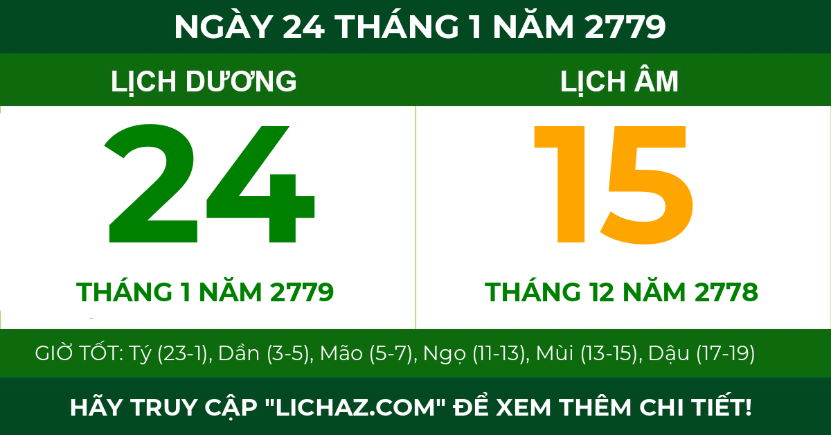 lịch âm ngày 24 tháng 1 năm 2779