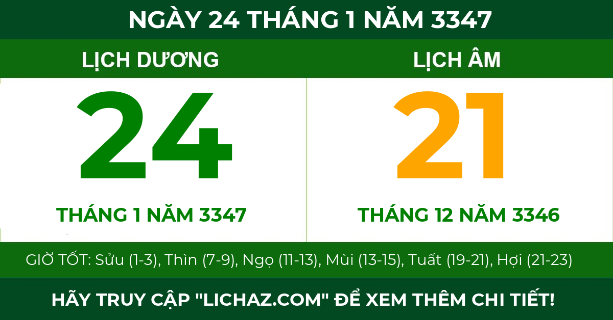 lịch âm ngày 24 tháng 1 năm 3347