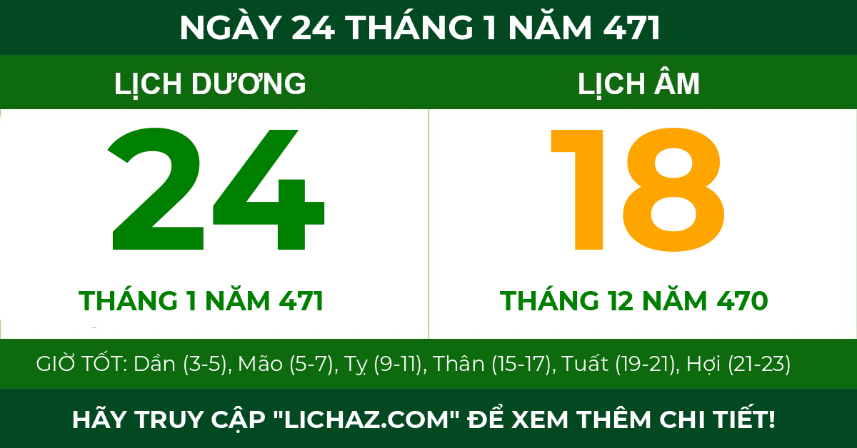 lịch âm ngày 24 tháng 1 năm 471