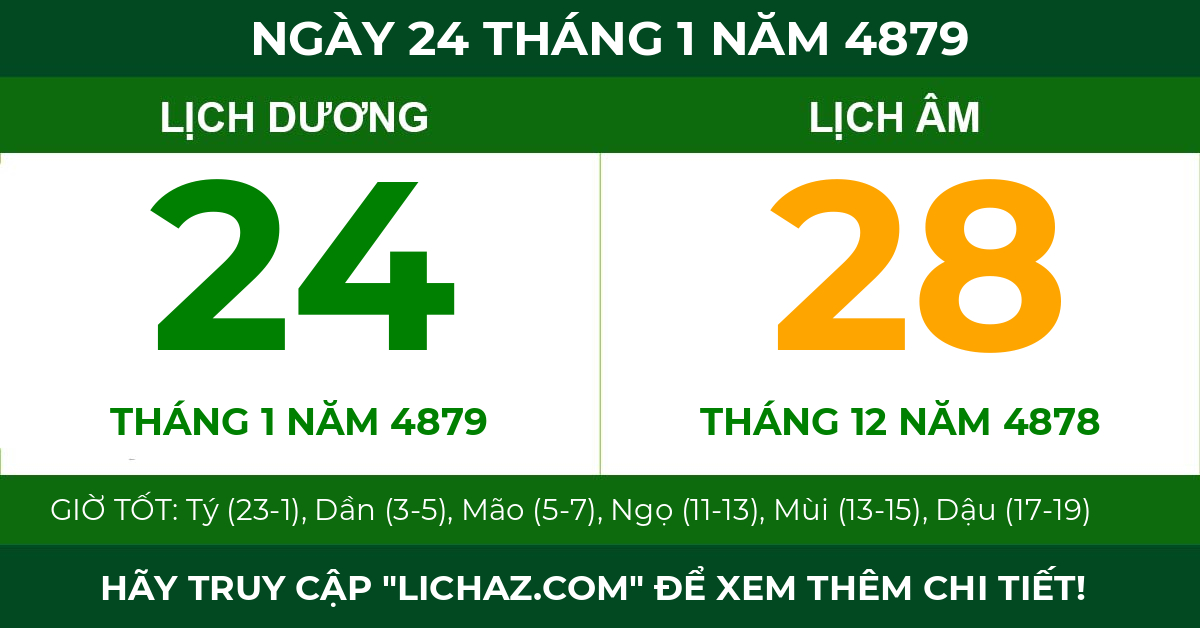lịch âm ngày 24 tháng 1 năm 4879