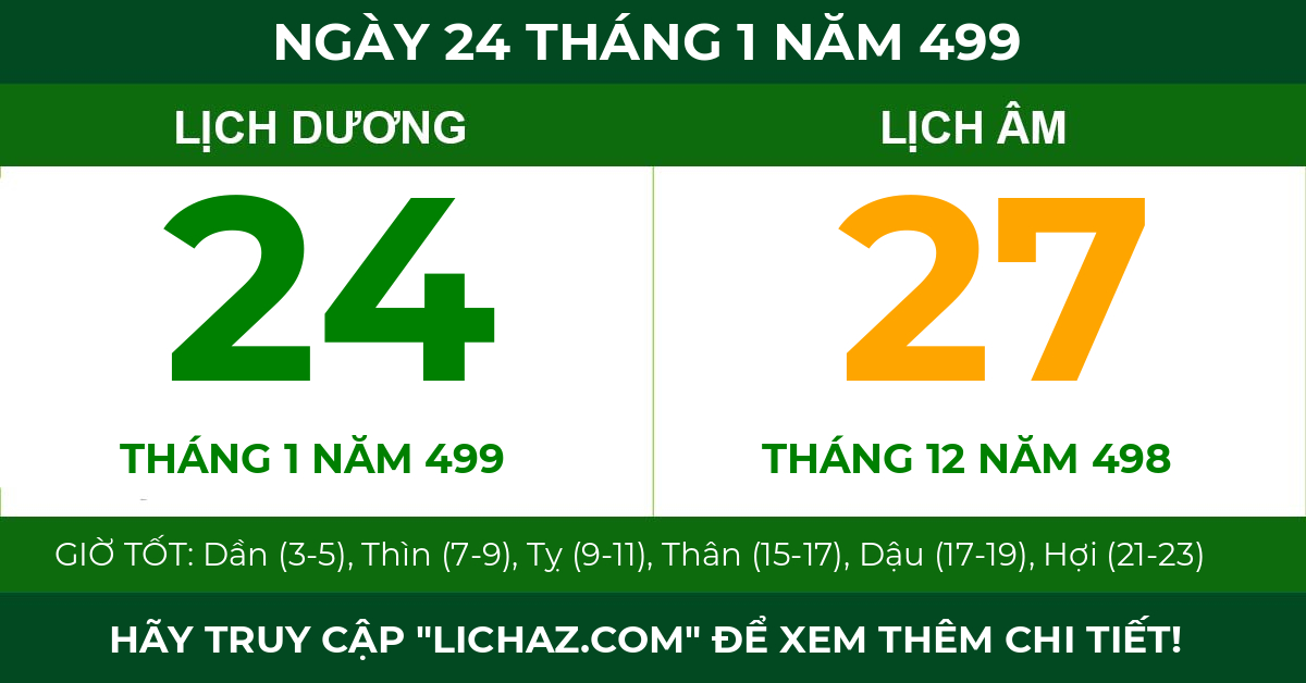 lịch âm ngày 24 tháng 1 năm 499