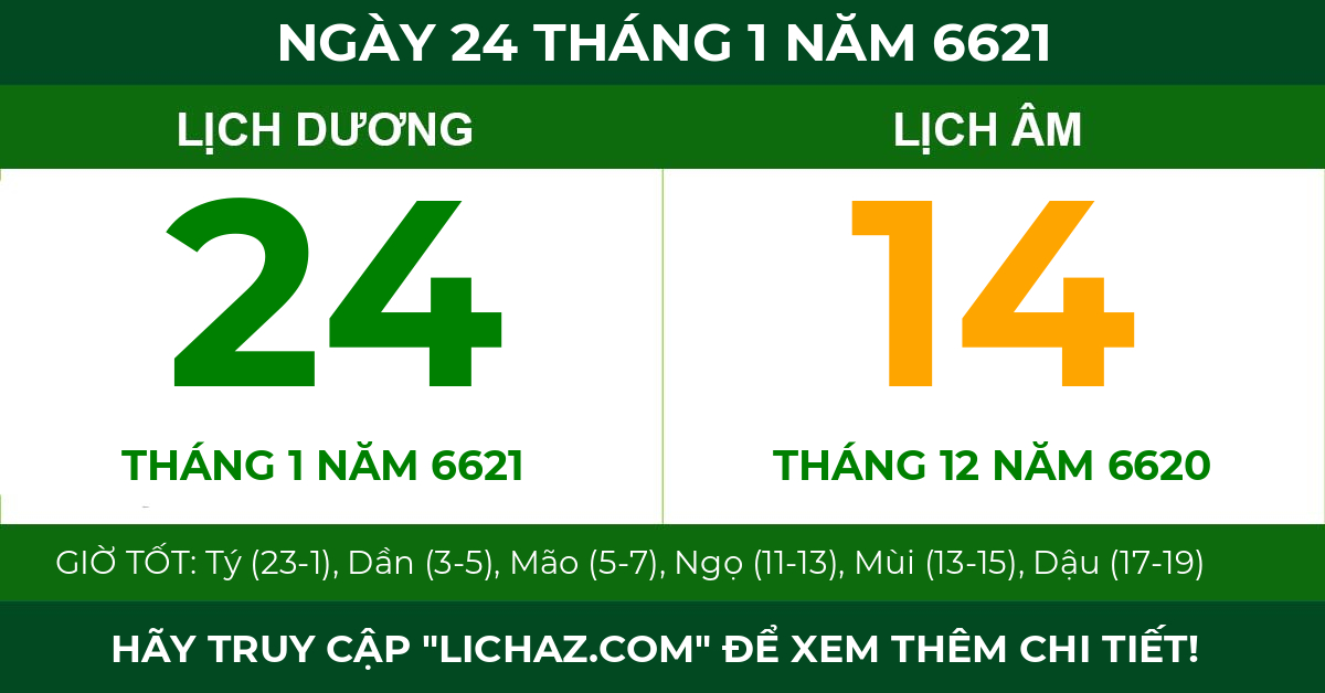 lịch âm ngày 24 tháng 1 năm 6621