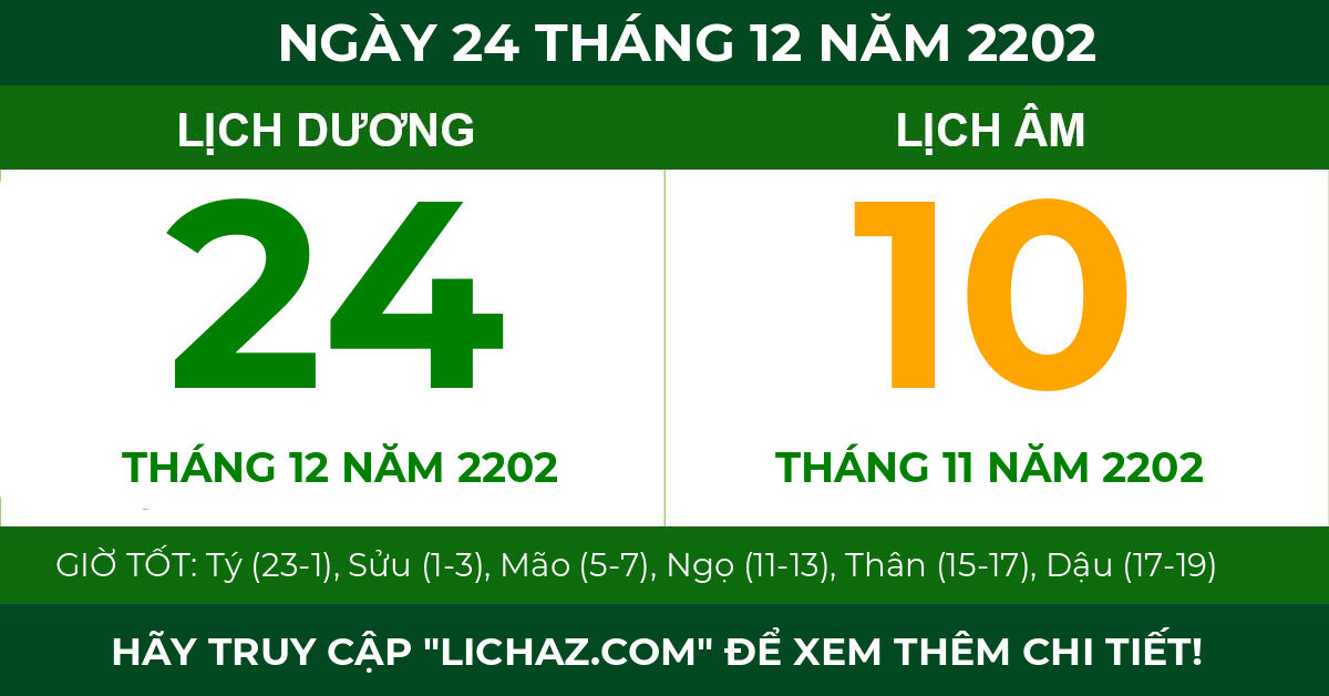 lịch âm ngày 24 tháng 12 năm 2202