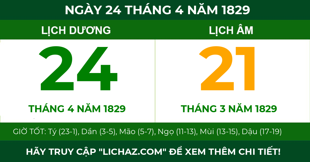 lịch âm ngày 24 tháng 4 năm 1829