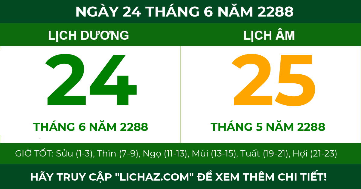 lịch âm ngày 24 tháng 6 năm 2288