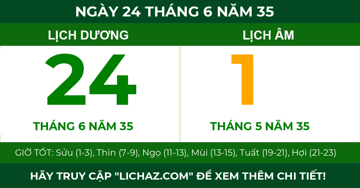 lịch âm ngày 24 tháng 6 năm 35