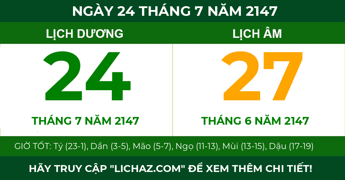 lịch âm ngày 24 tháng 7 năm 2147