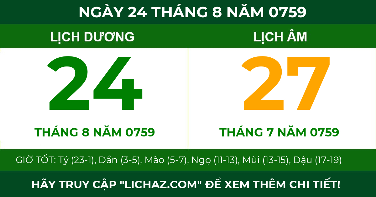 lịch âm ngày 24 tháng 8 năm 0759