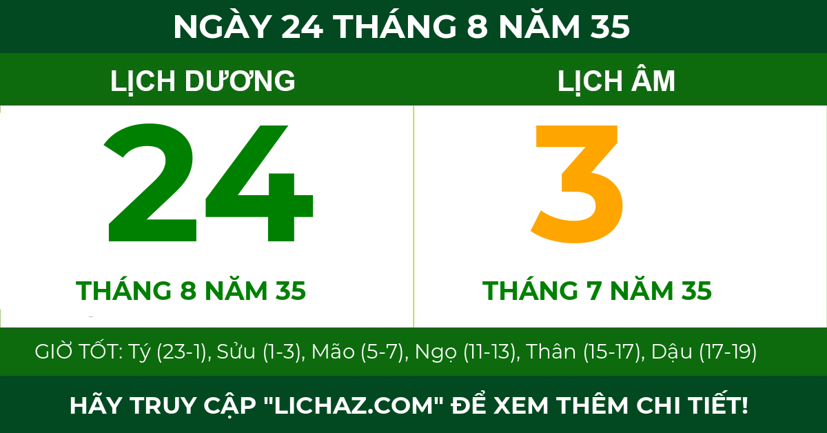 lịch âm ngày 24 tháng 8 năm 35
