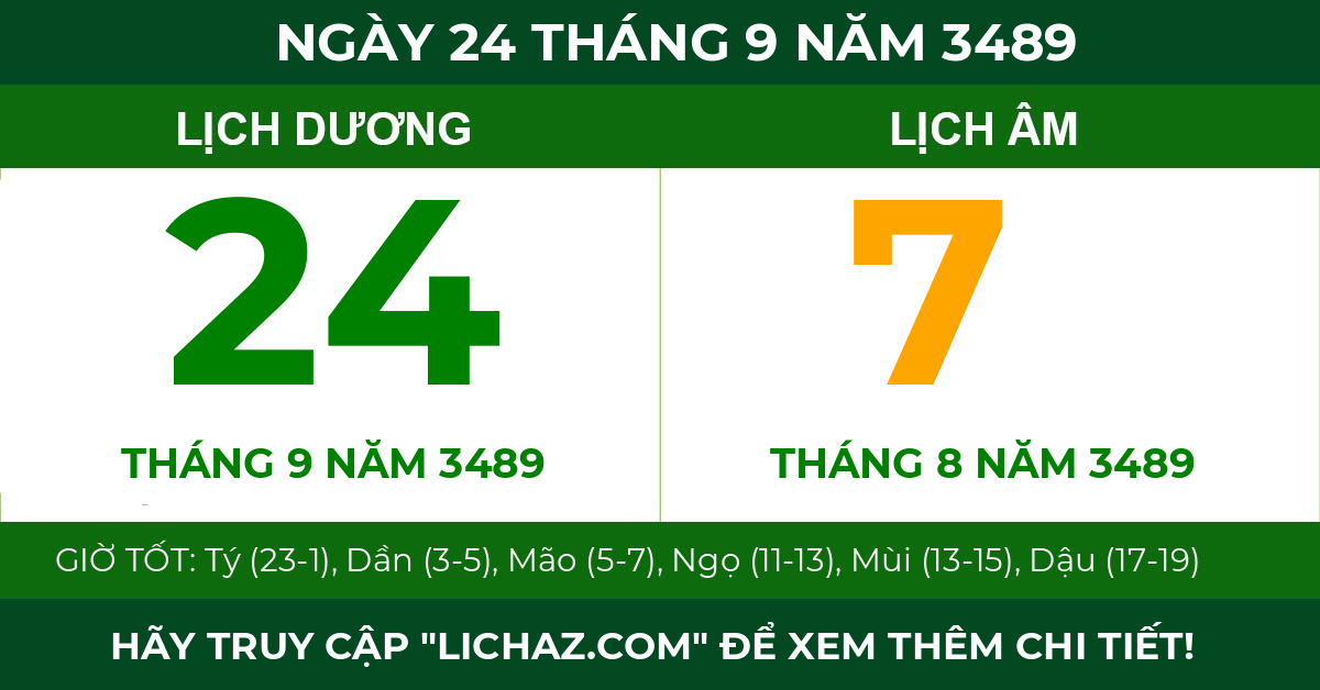 lịch âm ngày 24 tháng 9 năm 3489