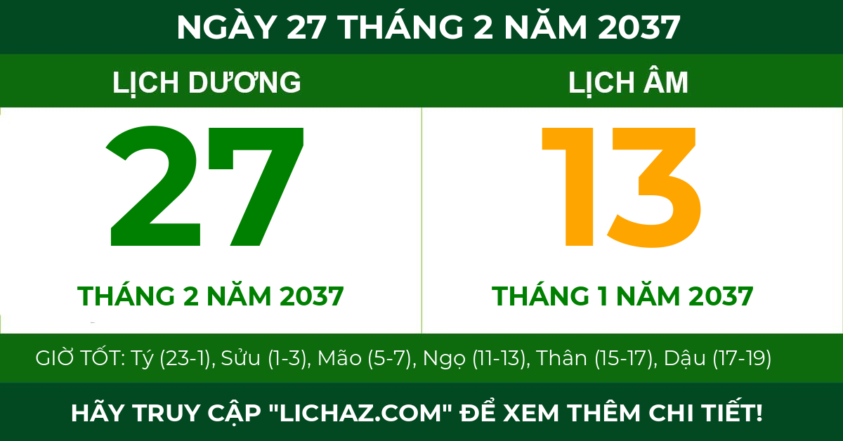 lịch âm ngày 27 tháng 2 năm 2037