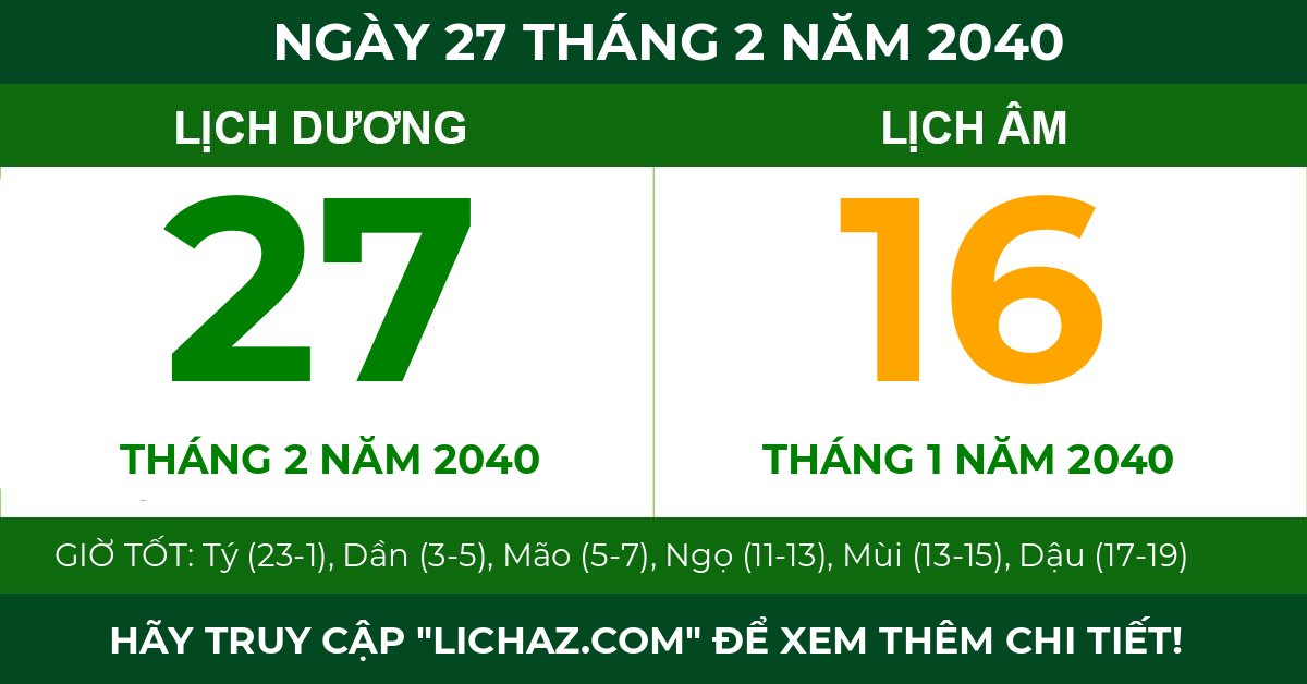 lịch âm ngày 27 tháng 2 năm 2040