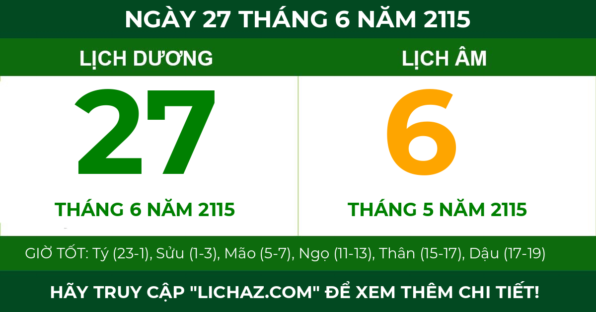 lịch âm ngày 27 tháng 6 năm 2115