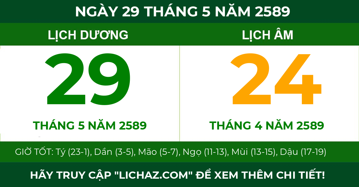 lịch âm ngày 29 tháng 5 năm 2589
