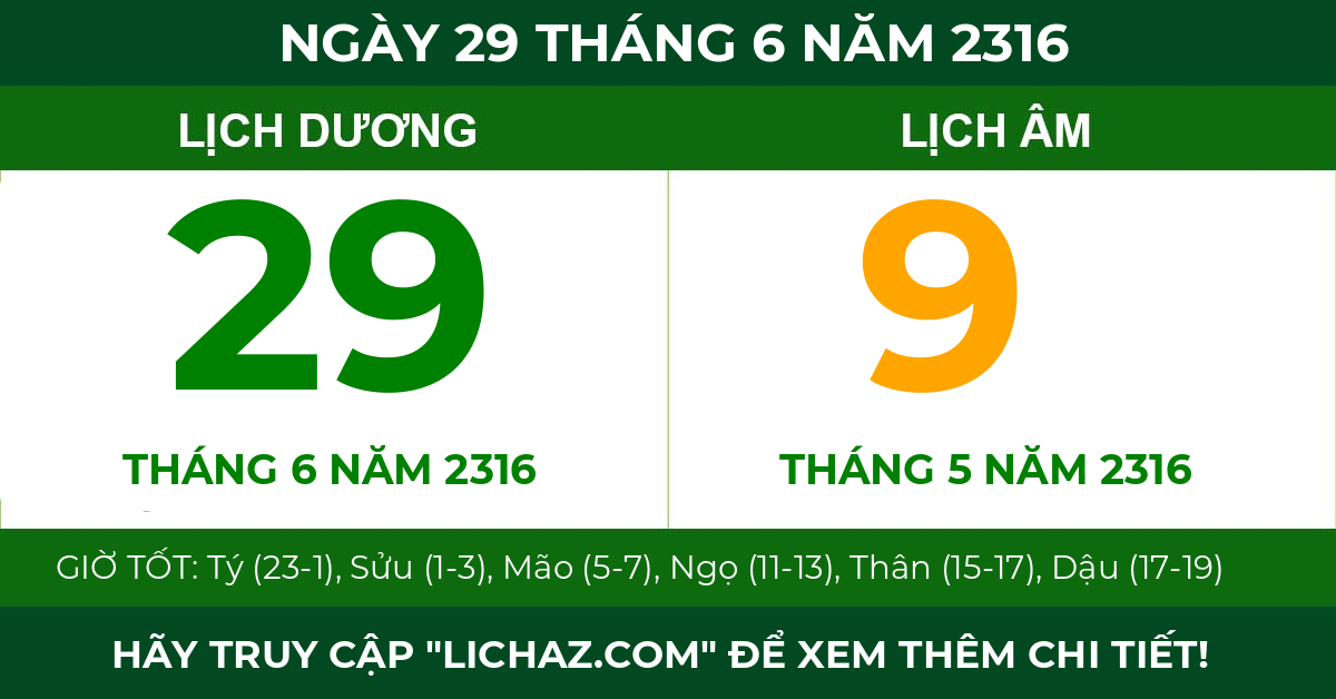 lịch âm ngày 29 tháng 6 năm 2316
