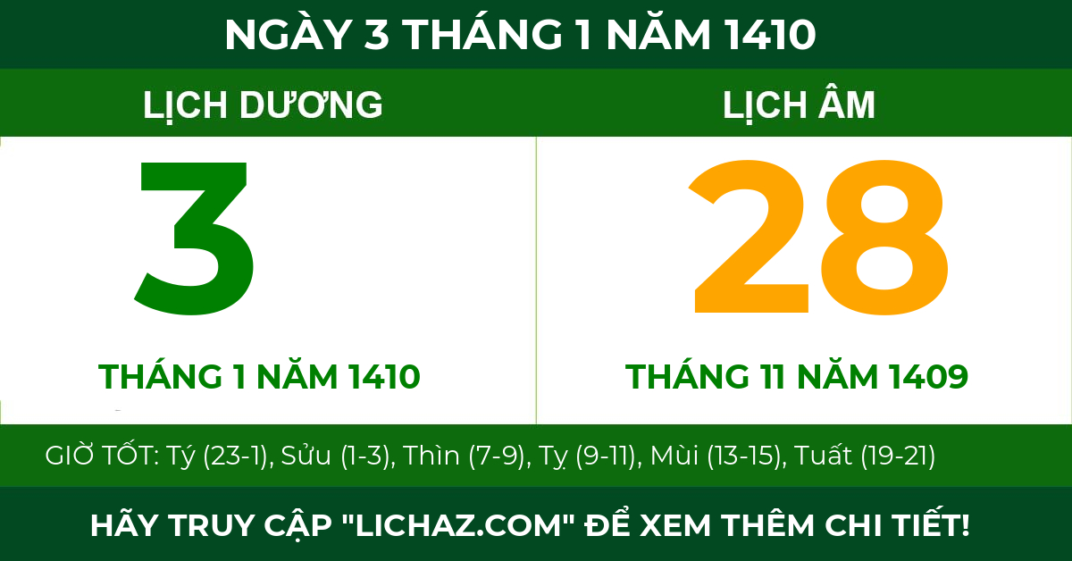 lịch âm ngày 3 tháng 1 năm 1410