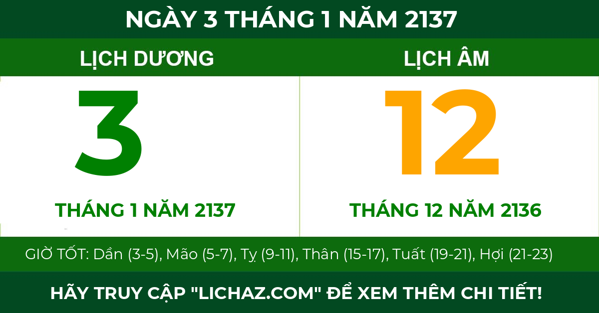 lịch âm ngày 3 tháng 1 năm 2137