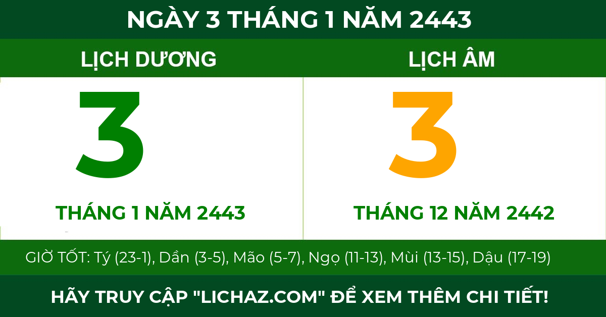 lịch âm ngày 3 tháng 1 năm 2443
