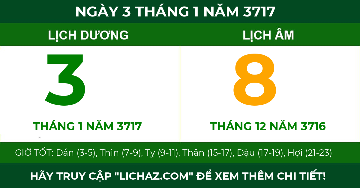 lịch âm ngày 3 tháng 1 năm 3717