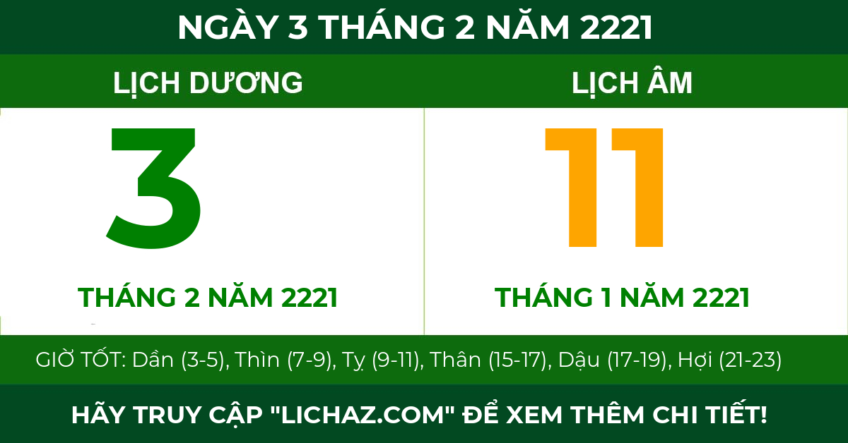 lịch âm ngày 3 tháng 2 năm 2221