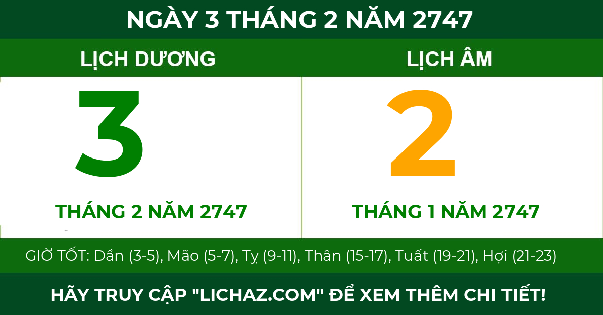 lịch âm ngày 3 tháng 2 năm 2747
