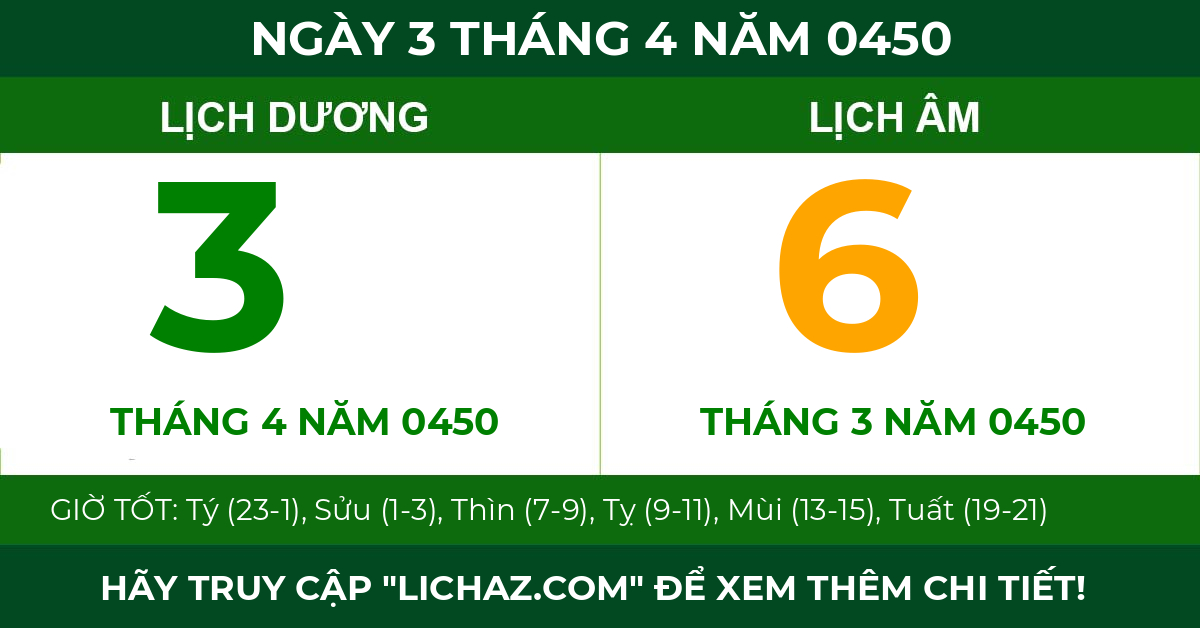 lịch âm ngày 3 tháng 4 năm 0450