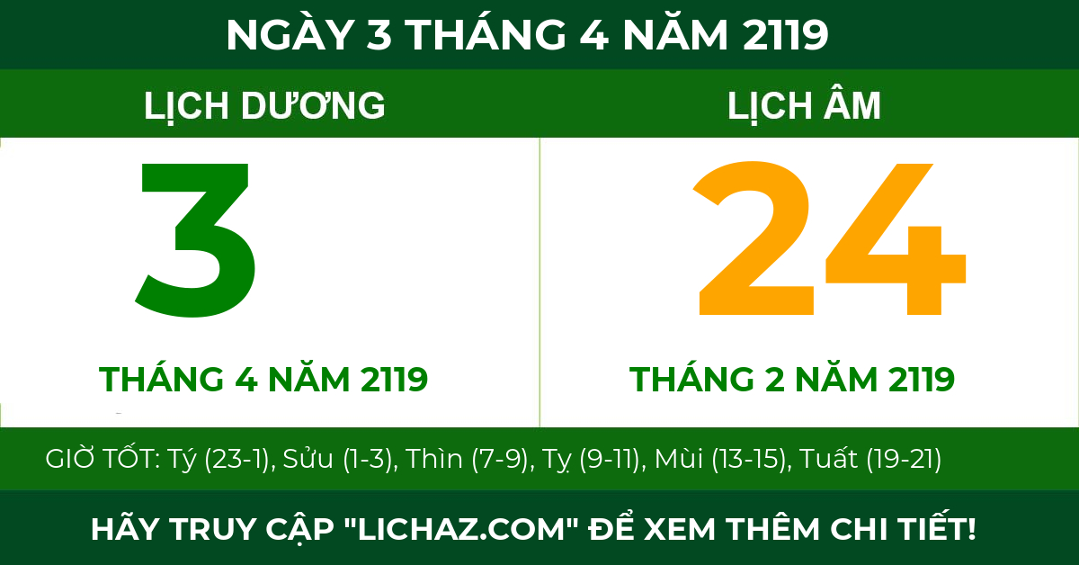 lịch âm ngày 3 tháng 4 năm 2119